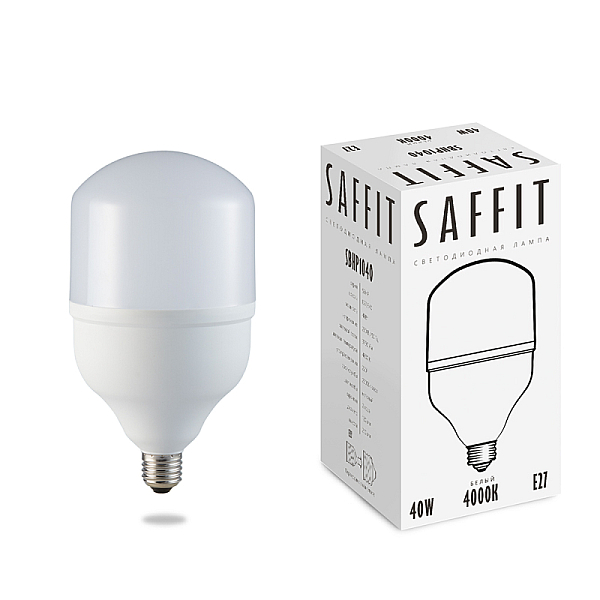 Лампа светодиодная Saffit E27-E40 40W 4000K Цилиндр Матовая SBHP1040 55092