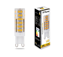 Лампа светодиодная Feron G9 7W 2700K Прямосторонняя Матовая LB-433 25766