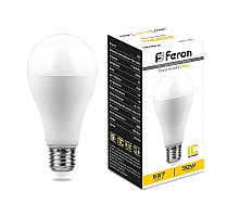 Лампа светодиодная Feron E27 30W 2700K груша матовая LB-130 38194