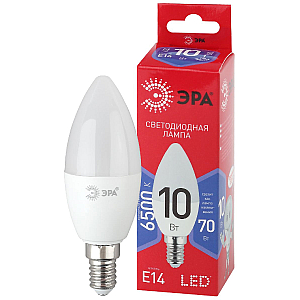 Лампа светодиодная Эра E14 10W 6500K LED B35-10W-865-E14 R Б0045337