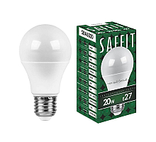 Лампа светодиодная Saffit SBA6020 шар E27 20W 2700K 55013