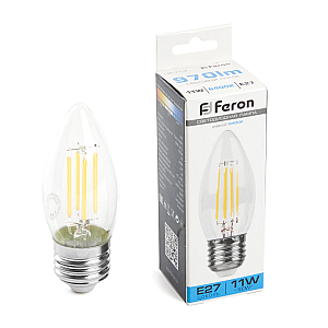 Лампа светодиодная Feron LB-713 Свеча E27 11W 6400K 38274