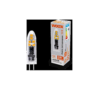 Светодиодная лампа WOLTA 3Вт 4000K G4 матовая WSTD-JC-12V3W4KG4-P
