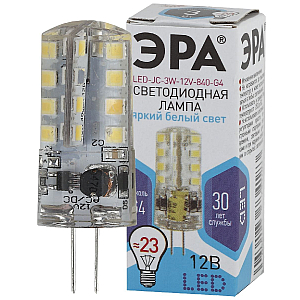 Лампа светодиодная Эра G4 3W 4000K LED JC-3W-12V-840-G4 Б0033194