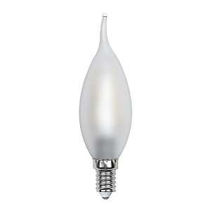 Лампа светодиодная филаментная (UL-00000306) Uniel E14 6W 3000K матовая LED-CW35-6W/WW/E14/FR PLS02WH