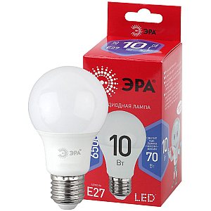 Лампа светодиодная Эра E27 10W 6500K LED A60-10W-865-E27 R Б0045324