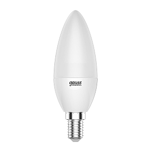 Лампа cветодиодная Gauss E14 6W 3000K свеча матовая 33116