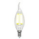 Лампа светодиодная филаментная (UL-00002229) Uniel E14 6W 4000K прозрачная LED-CW35-6W/NW/E14/CL GLA01TR