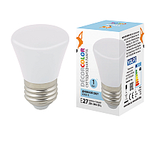 Лампа светодиодная Volpe Decor color LED-D45-1W/6000K/E27/FR/С BELL UL-00005804