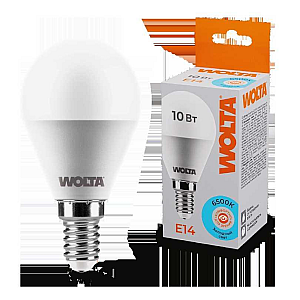 Светодиодная лампа WOLTA 10Вт 6500K E14 груша матовая 25W45GL10E14
