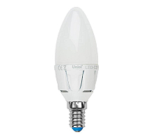 Лампа светодиодная (UL-00002413) Uniel E14 7W 3000K матовая LED-C37 7W/WW/E14/FR PLP01WH