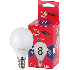 Лампа светодиодная Эра E14 8W 6500K LED P45-8W-865-E14 R Б0045358