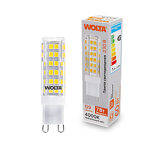 Светодиодная лампа WOLTA 7Вт 4000K G9 кукуруза матовая WSTD-JCD-7W4KG9-C