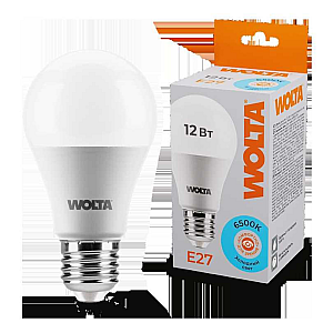 Светодиодная лампа WOLTA 12Вт 6500К E27 груша матовая 25W60BL12E27