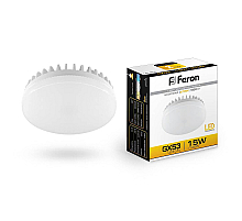 Лампа светодиодная Feron GX53 15W 2700K Таблетка Матовая LB-454 25834