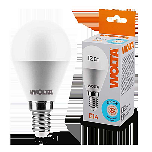 Светодиодная лампа WOLTA 12Вт 6500K Е14 груша матовая 25W45GL12E14