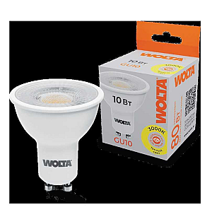 Светодиодная лампа WOLTA 10Вт 3000K GU10 матовая WSTD-PAR16-220V10W3KGU10-L