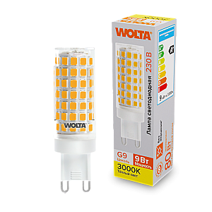 Светодиодная лампа WOLTA 9Вт 3000K G9 кукуруза матовая WSTD-JCD-9W3KG9-C
