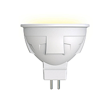 Лампа светодиодная (UL-00002424) Uniel GU5.3 6W 3000K матовая LED-JCDR 6W/WW/GU5.3/FR PLP01WH