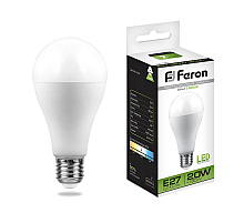 Лампа светодиодная Feron E27 20W 4000K Шар Матовая LB-98 25788