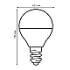 Лампа светодиодная Uniel LED-G45-6W/4000K/E14/FR/RA95 PLK01WH UL-00011182