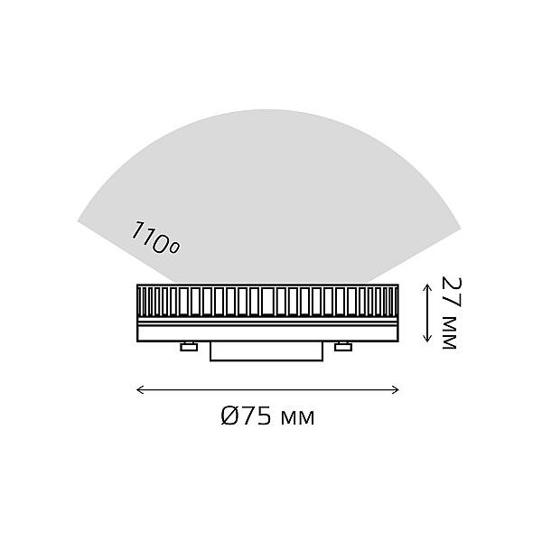 Лампа Gauss Elementary GX53 12W 860lm 4100K 10 шт/уп LED 1/10 84822X
