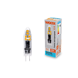Светодиодная лампа WOLTA 3Вт 6500K G4 матовая WSTD-JC-12V3W6KG4-P