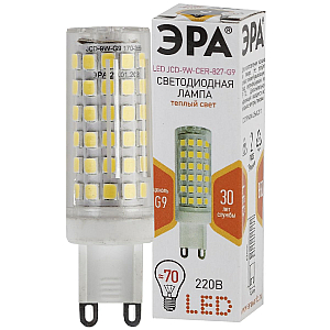Лампа светодиодная Эра G9 9W 2700K LED JCD-9W-CER-827-G9 Б0033185