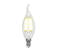 Лампа светодиодная филаментная (UL-00001374) Uniel E14 6W 4000K прозрачная LED-CW35-6W/NW/E14/CL PLS02WH