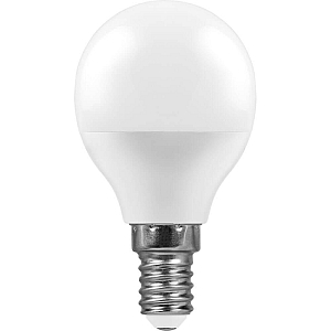 Лампа светодиодная Feron E14 11W 2700K Шар Матовая LB-750 25946