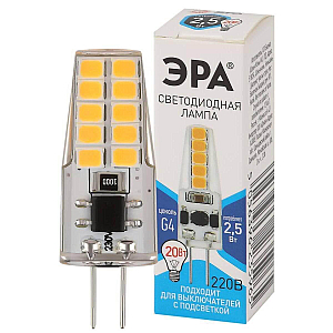 Лампа светодиодная Эра G4 2,5W 4000K LED-JC-2,5W-220V-SLC-840-G4 Б0049092