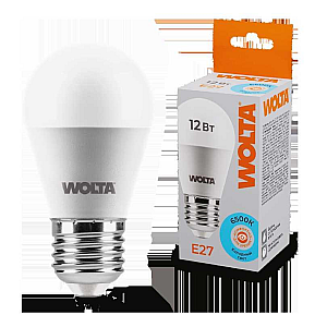 Светодиодная лампа WOLTA 12Вт 6500K Е27 груша матовая 25W45GL12E27