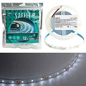 Светодиодная лента Saffit SST01 12В 6Вт/м 6500К 5м IP20 55239