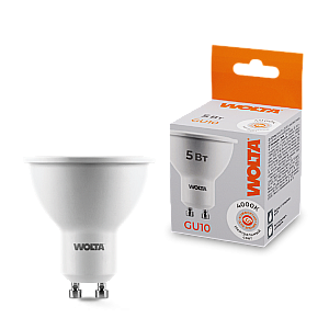 Светодиодная лампа WOLTA 5Вт 4000K GU10 матовая 25SPAR16-230-5GU10