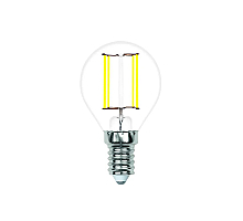 Лампа светодиодная филаментная Volpe E14 4W 4000K прозрачная LED-G45-4W/4000K/E14/CL/SLF UL-00008313