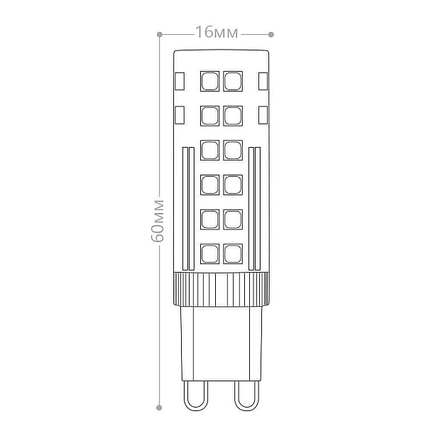 Лампа светодиодная Feron G9 7W 6400K прозрачная LB-433 25768