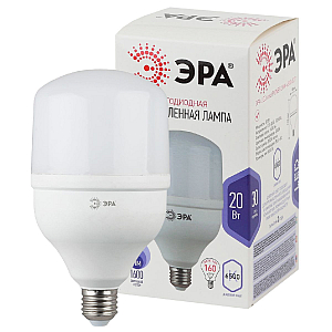 Лампа светодиодная Эра E27 20W 6500K LED POWER T80-20W-6500-E27 Б0027011