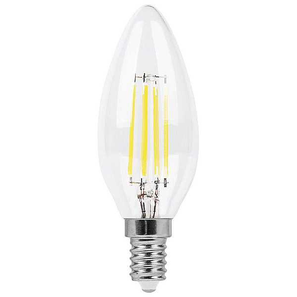 Лампа светодиодная филаментная Feron E14 11W 6400K прозрачная LB-713 38231