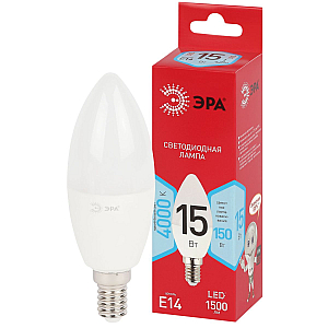 Лампа светодиодная Эра RED LINE LED B35-15W-840-E14 R 15Вт свеча Б0070089