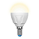 Лампа светодиодная (UL-00002419) Uniel E14 7W 3000K матовая LED-G45 7W/WW/E14/FR PLP01WH