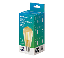 Лампа светодиодная умная Uniel LED-ST64-7W/SW/E27/230V/WF GLS82GO UL-00011657
