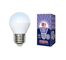 Лампа светодиодная (UL-00003821) Volpe E27 7W 6500K матовая LED-G45-7W/DW/E27/FR/NR