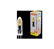 Светодиодная лампа WOLTA 3Вт 3000K G4 матовая WSTD-JC-12V3W3KG4-P