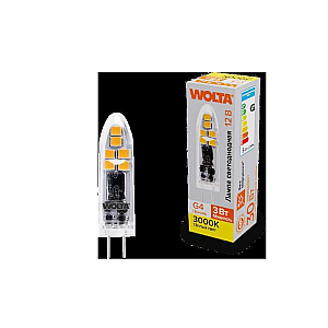 Светодиодная лампа WOLTA 3Вт 3000K G4 матовая WSTD-JC-12V3W3KG4-P