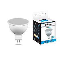 Лампа светодиодная Feron MR16 G5.3 7W 6400K Грибок матовая LB-26 25237