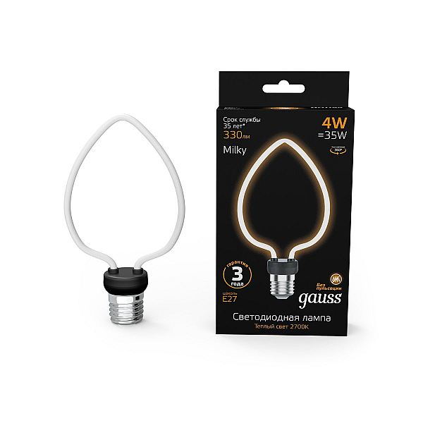Светодиодная лампа Gauss Filament Artline Heart Е27 4W 2700К 1003802104