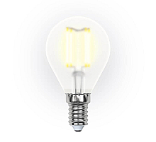Лампа светодиодная филаментная (UL-00000303) Uniel E14 6W 3000K матовая LED-G45-6W/WW/E14/FR PLS02WH