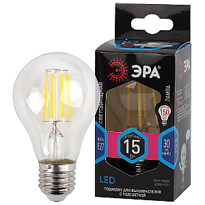 Лампа светодиодная Эра E27 15W 4000K F-LED A60-15W-840-E27 Б0046983