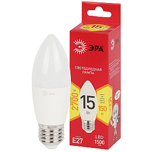 Лампа светодиодная Эра RED LINE LED B35-15W-827-E27 R 15Вт свеча Б0070088