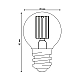 Лампа светодиодная Uniel E27 4W 3000K прозрачная LED-G45-4W/3000K/E27/CL GLY01TR UL-00011940